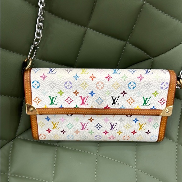 Louis Vuitton White Multicolor Monogram Clutch - Picture 1 of 5